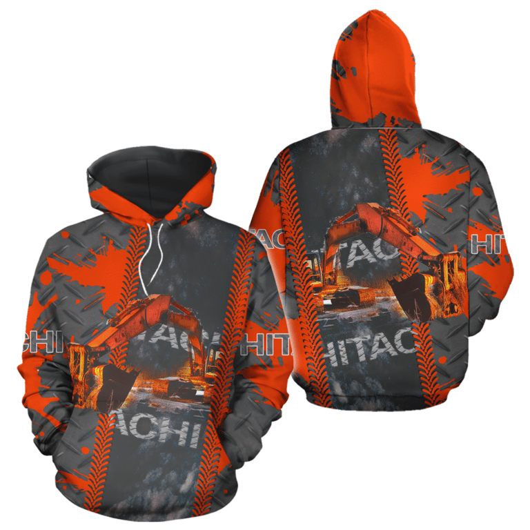 Hitachi Excavator 3D Hoodie For Men For Women All Over Printed Hoodie