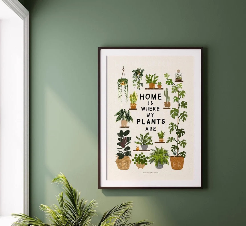 Home Is Where My Plants Are, House Plant Poster