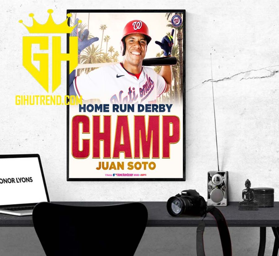 Home Run Derby Champ Juan Soto Champion MLB Poster Canvas