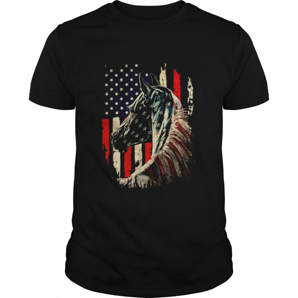 horse american flag Classic T-Shirt