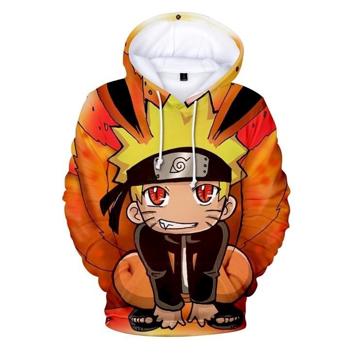 Hot Anime Naruto Hoodie Men Winter Pullovers 3D Hooded Oversized