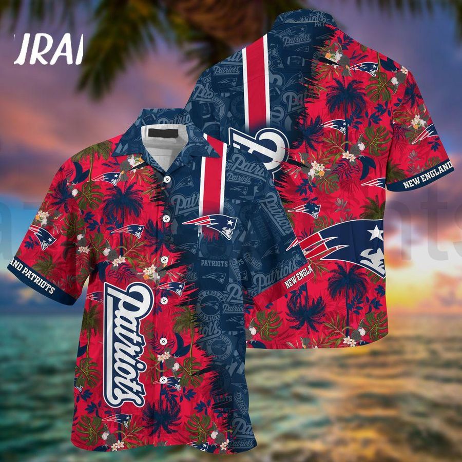 HOT New England Patriots NFL Summer Hawaiian Shirt And Shorts