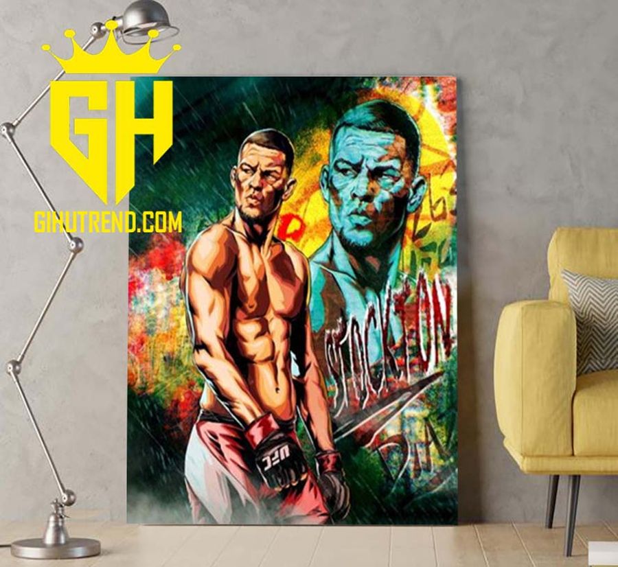 HOT NEW MMA UFC 279 Nate Diaz Fan Art Style Poster Canvas
