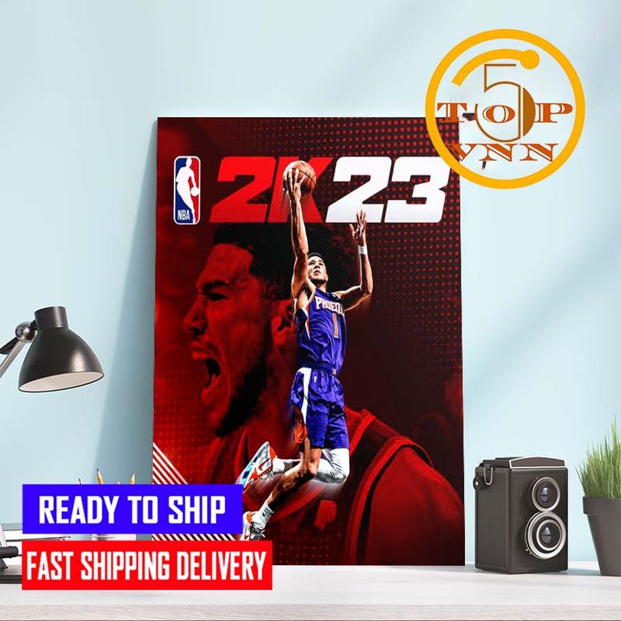 HOT NEW NBA 2K23 Phoenix Suns Devin Booker Edition Cover Poster Canvas Home Decoration