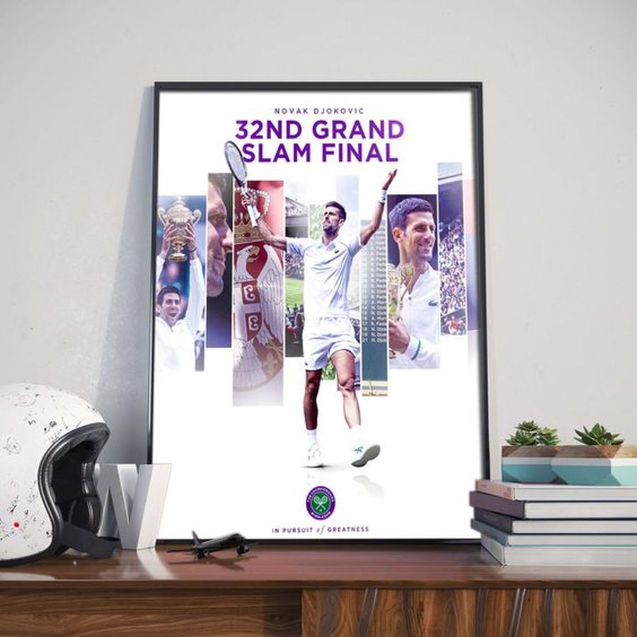 HOT NEW Novak Djokovic 32nd Grand Slam Final Poster Canvas For Fans