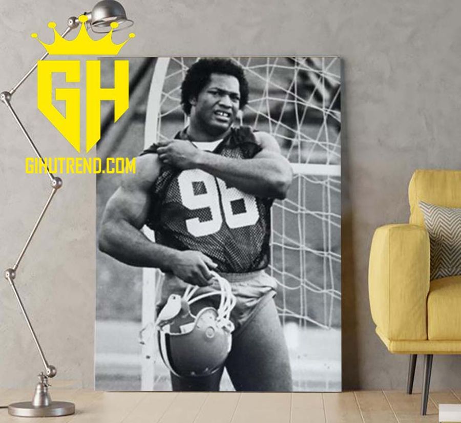 Ron Simmons on the Cleveland Browns Legend Poster Canvas - Kaiteez