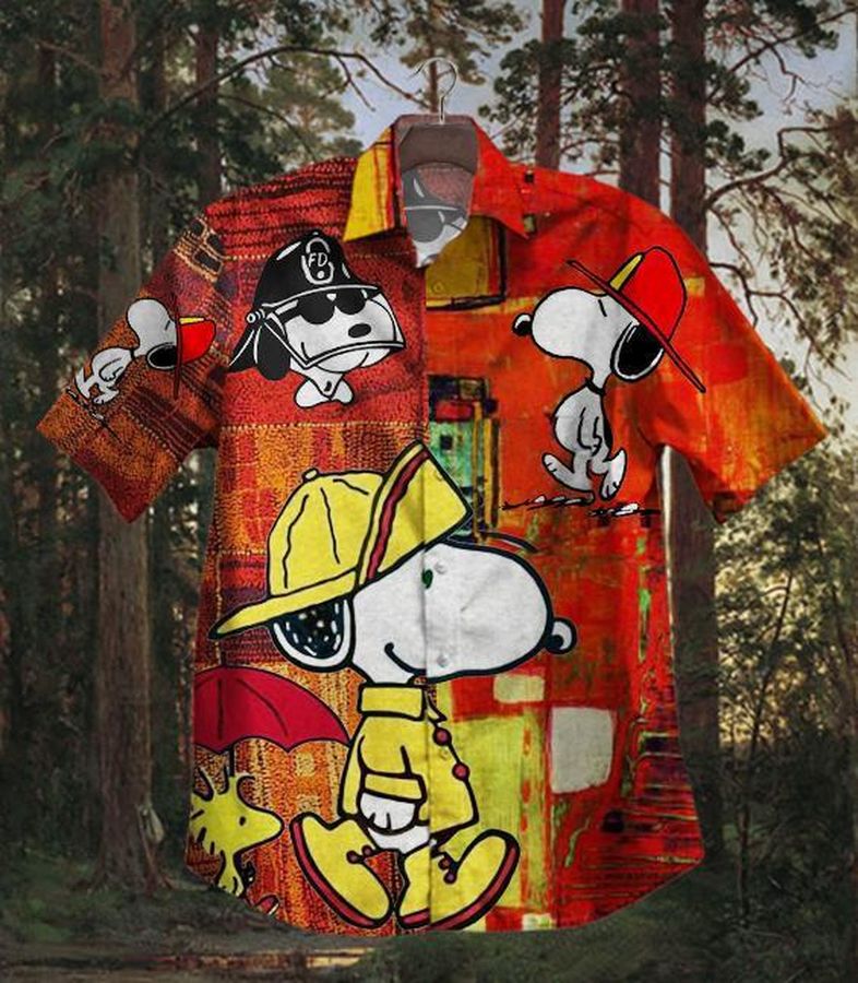 Hot Snoopy Firefighter Cool Hawaiian Shirt Summer Shirt