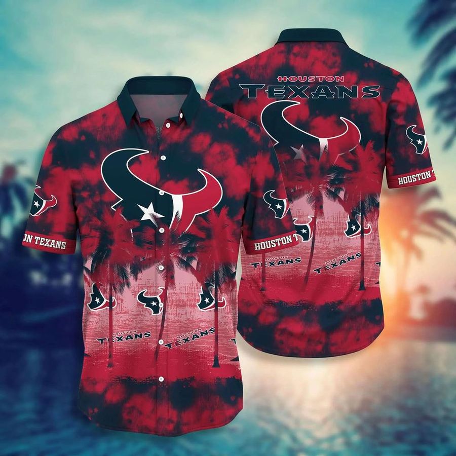 Houston Texans NFL Hawaiian Shirt And Short Tropical Pattern Graphic Short Sleeve Hot Trend Summer Gift For Fans