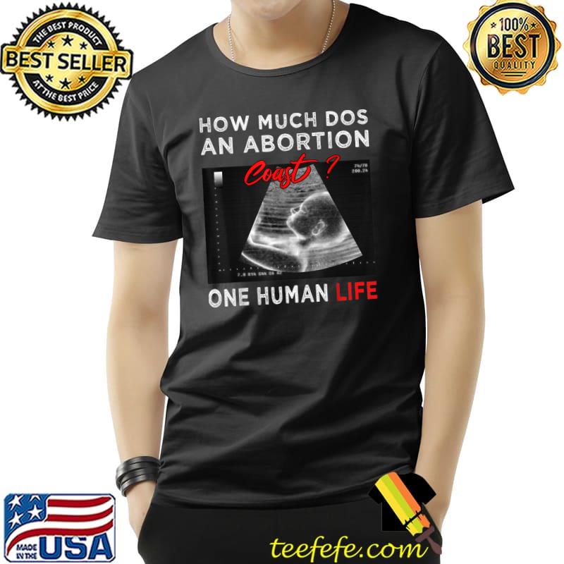 How Much Does An Abortion Cost One Human Life T-Shirt