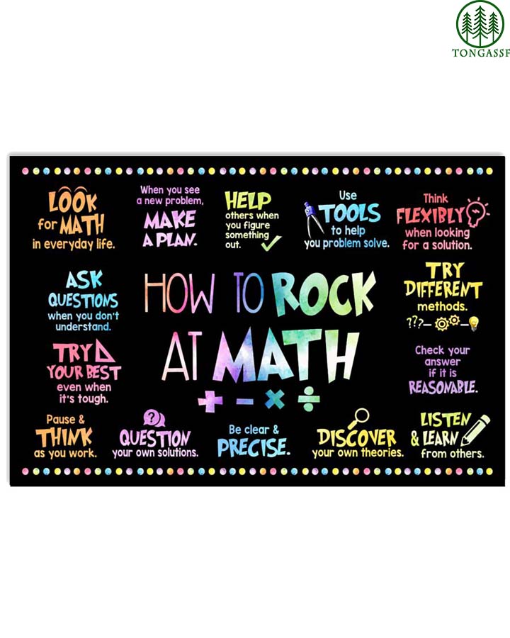 How to rock at math Classroom poster