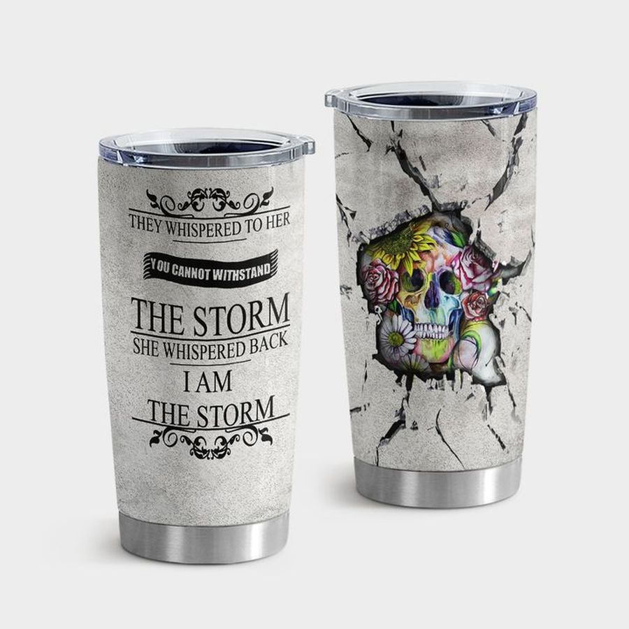 Hurricane New Tumbler, They Whispered To Her You Can Not Withstand The Storm Tumbler Tumbler Cup 20oz , Tumbler Cup 30oz, Straight Tumbler 20oz