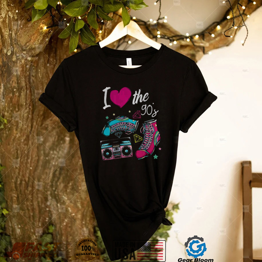 I Love the 90s 1990 Nineties Music Party Vintage Retro Funny T Shirt