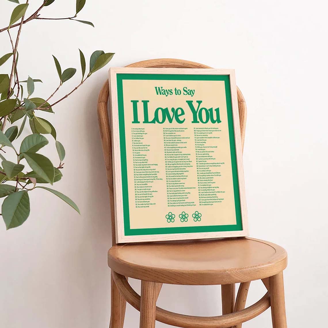 I Love You Wall Print Gift Poster