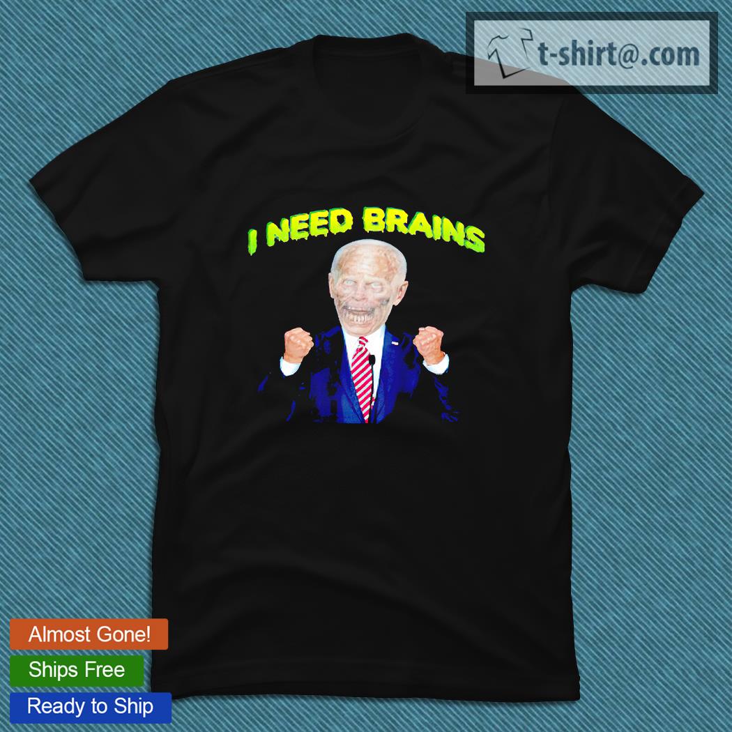 I need brain zombie Biden Halloween joke anti Biden T-shirt