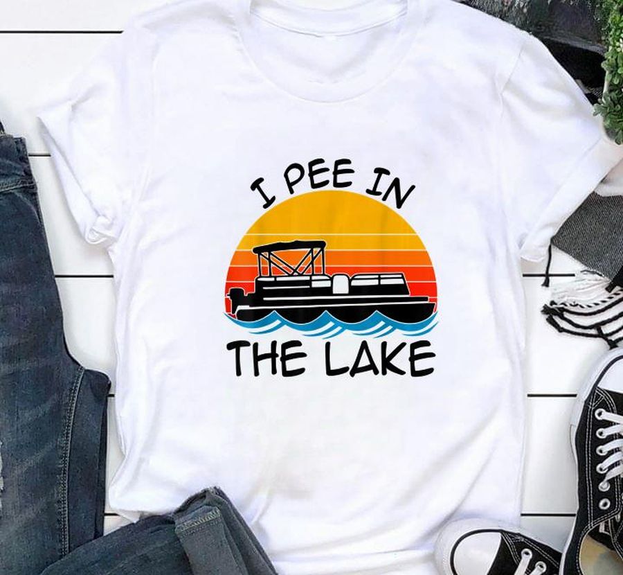 I pee in the lake vintage boating pontoon shirt T-Shirt