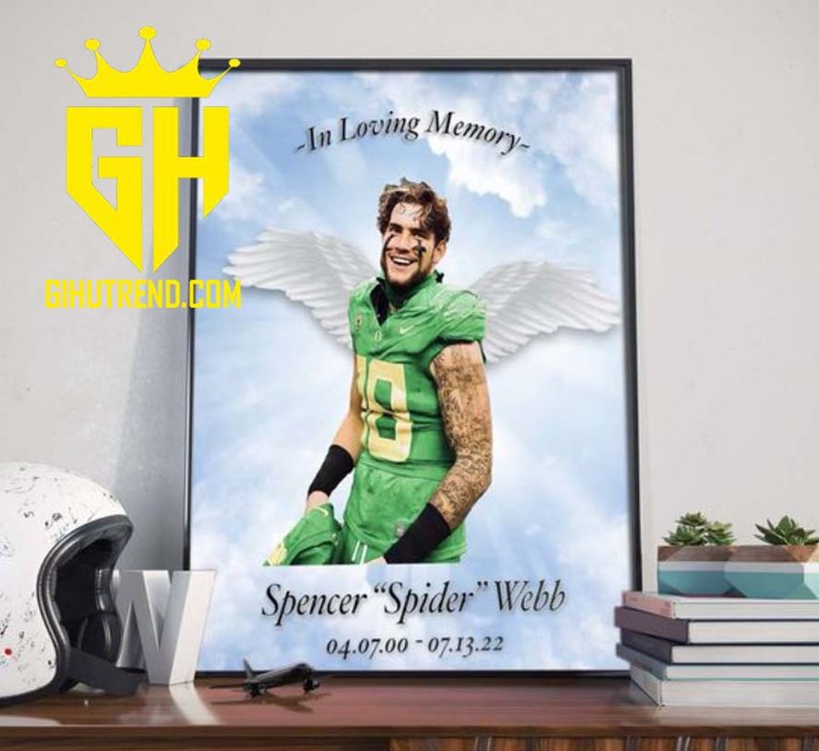 In Loving Memory Spencer Spider Webb Rest In Peace RIP 2000 – 2022 Poster Canvas