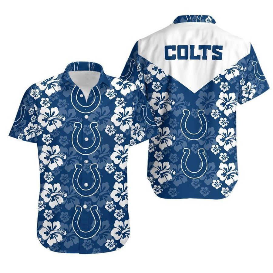 Indianapolis Colts Flowers Hawaii Shirt and Shorts Summer Collection H97