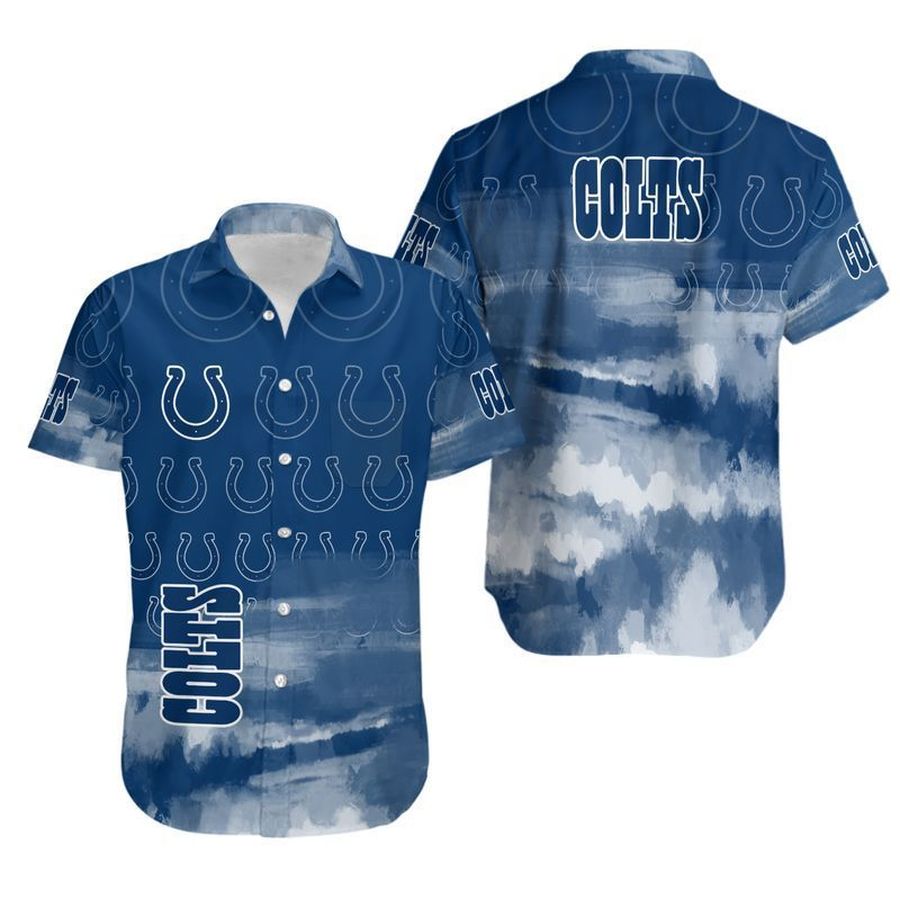Indianapolis Colts NFL Gift For Fan Hawaiian Graphic Print Short Sleeve Hawaiian Shirt H97