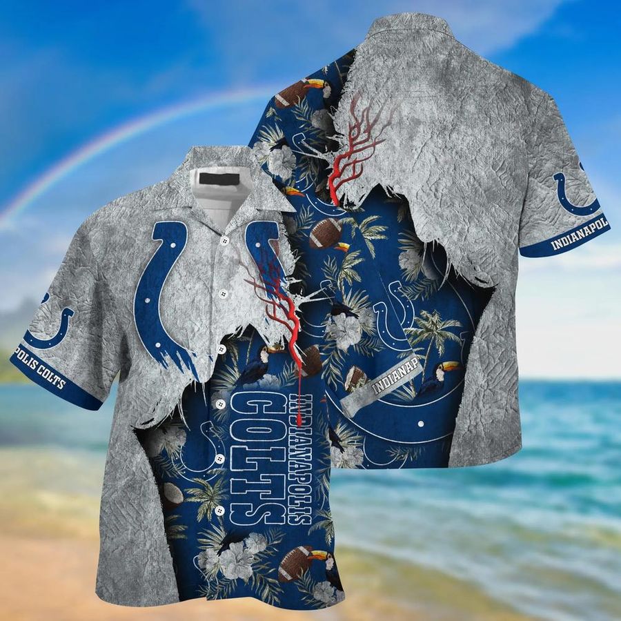 Indianapolis Colts NFL Hawaiian Shirt And Short Tropical Print Sumer Best Gift For Fans