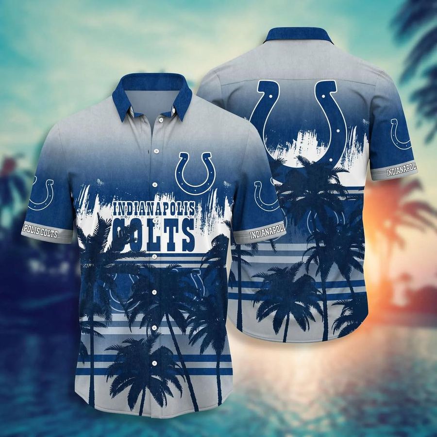 Indianapolis Colts NFL Summer Hawaiian Shirt And Short Tropical Pattern Graphic For Sports Enthusiast