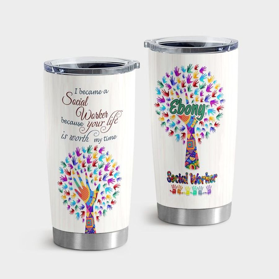 Iron Worker Stainless Steel Tumbler, I Became A Social Worker Tumbler Tumbler Cup 20oz , Tumbler Cup 30oz, Straight Tumbler 20oz