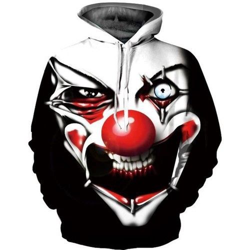 It Clown Stephen King Creepy Zip 3D Hoodie All Over Print