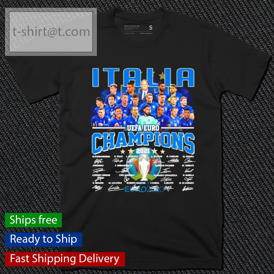 Italia UEFA EURO Champions 2021 signatures shirt