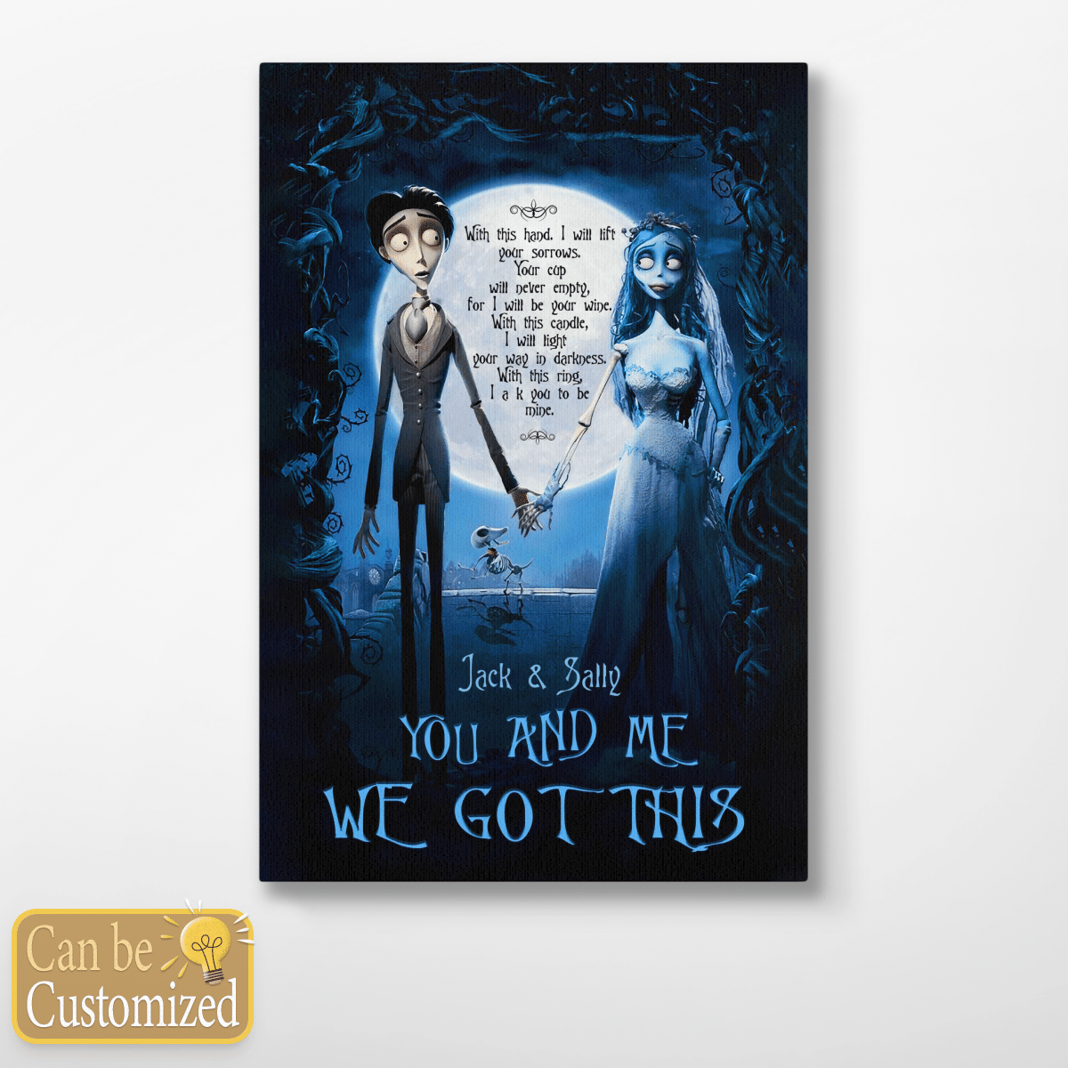 Jack and Sally You and Me We Got This Personalized Name Poster Canvas jigsaw