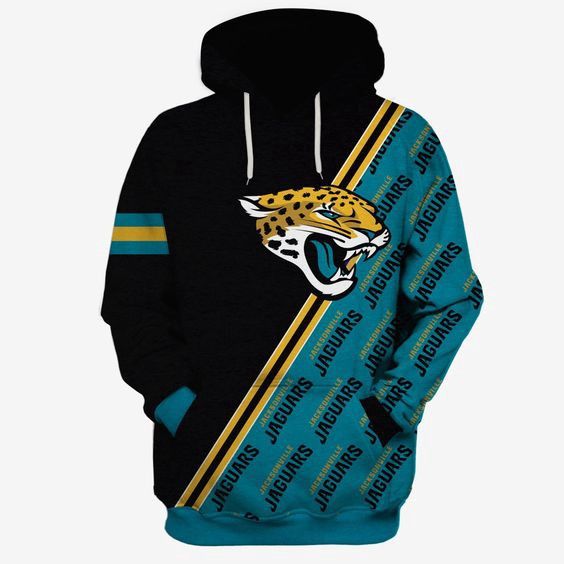 Jacksonville Jaguars Many Logo 3D Hoodie Sweatshirt