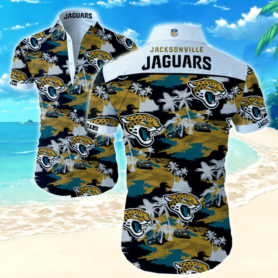 Jacksonville Jaguars Nfl 2 Hawaiian Graphic Print Short Sleeve Hawaiian Shirt L98 - 4085.png