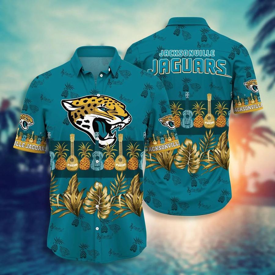 Jacksonville Jaguars NFL Hawaiian Shirt And Short Tropical Pattern Graphic Trends Summer Gift For Fan NFL