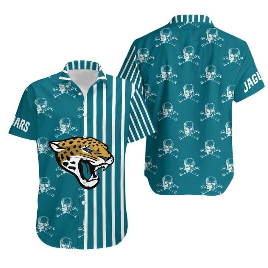 Jacksonville Jaguars Stripes and Skull Hawaii Shirt and Shorts Summer Collection H97