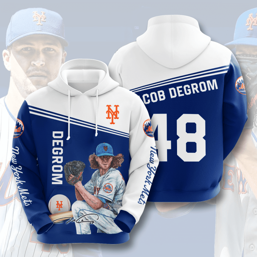 Jacob Degrom New York Mets Men And Women 3D Full Printing Hoodie New York Mets 3D Full Printing Shirt