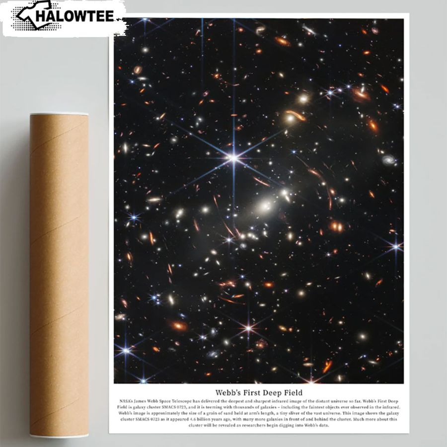 James Webb Poster NASA James Webb Telescope Poster James Webb’s First Deep Field (JWST) Wall Decor