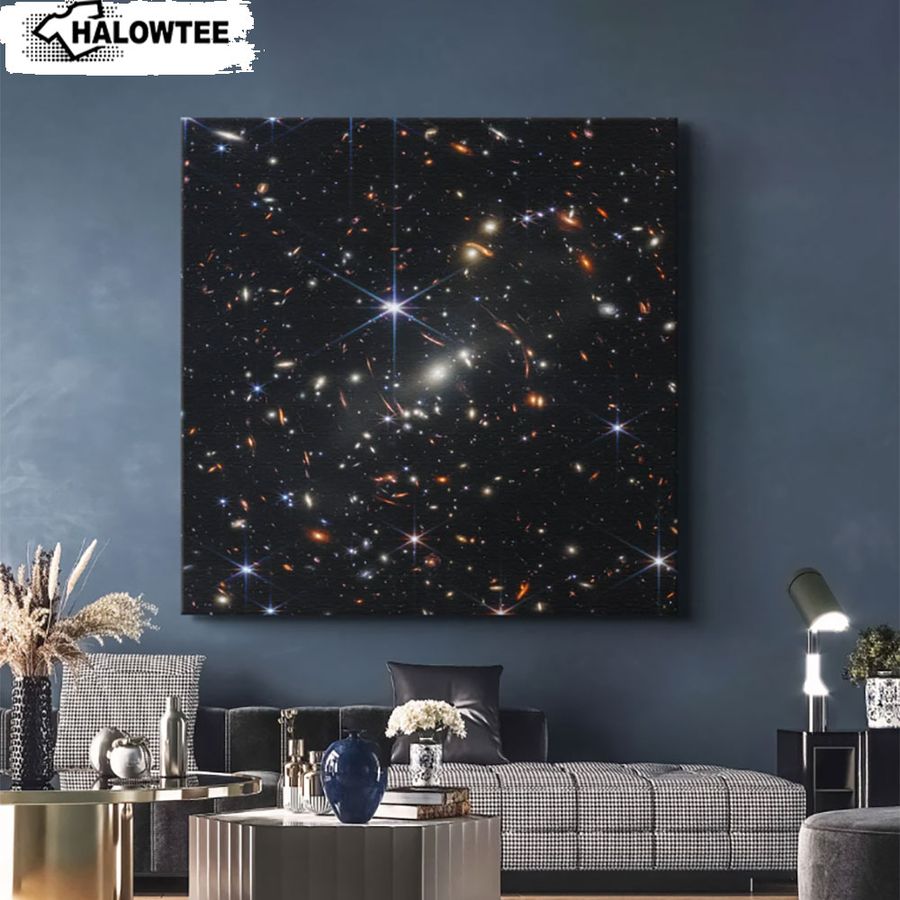 James Webb Poster NASA James Webb Telescope Poster NASA First Deep Field Canvas Poster  Wall Decor