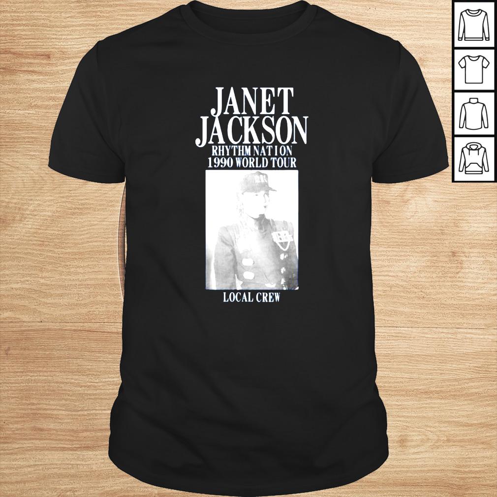 Janet Jackson Rhythm Nation 1990 world tour shirt