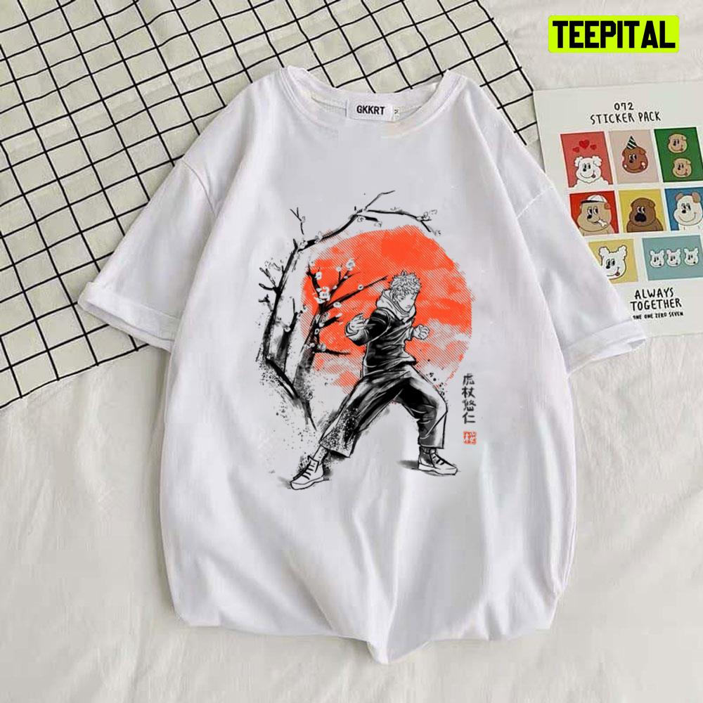 Japan Style Itadori At Sakura Tree Unisex T-Shirt