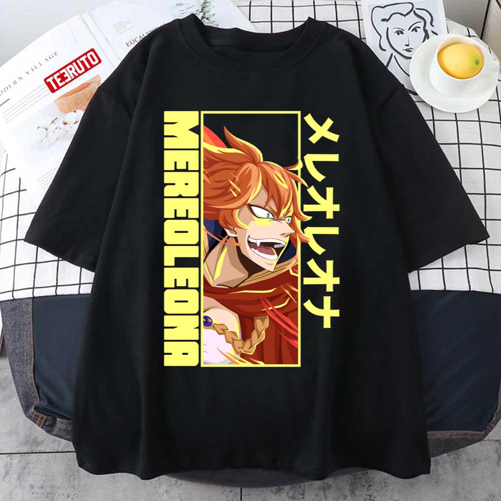 Japanese Anime Mereoleona Vermillion Black Clover Art Unisex T-Shirt