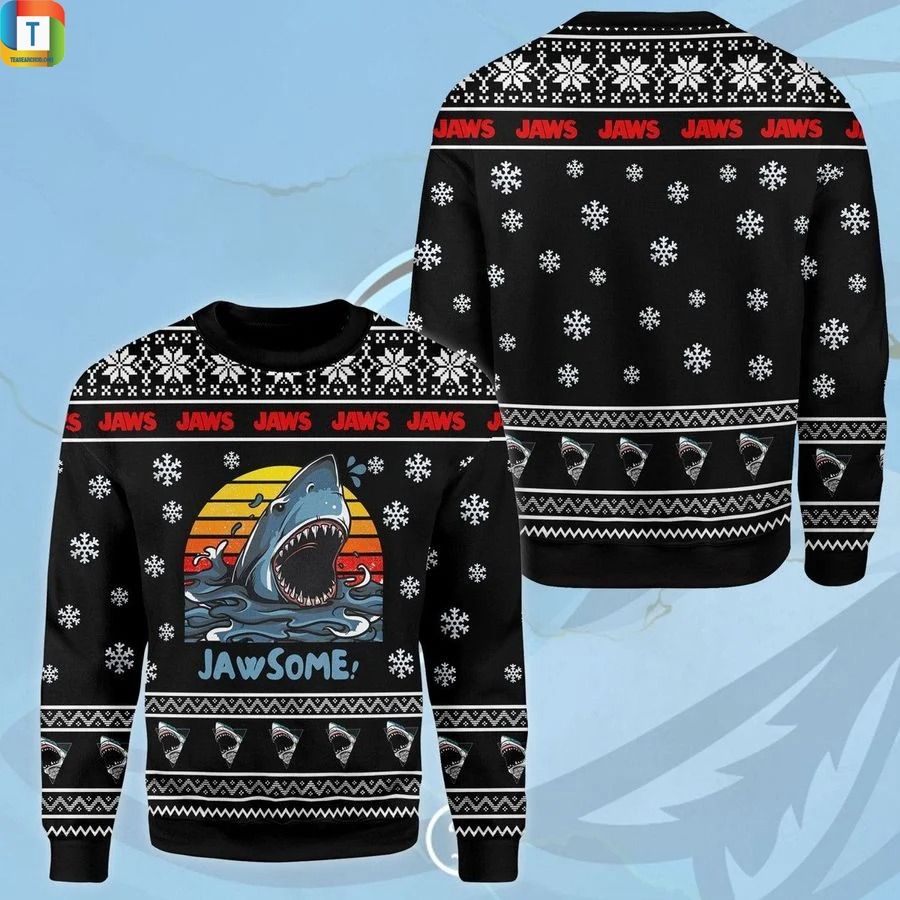 Jawsome Jaws Movie Ugly Sweater Ugly Sweater Christmas Sweaters Hoodie