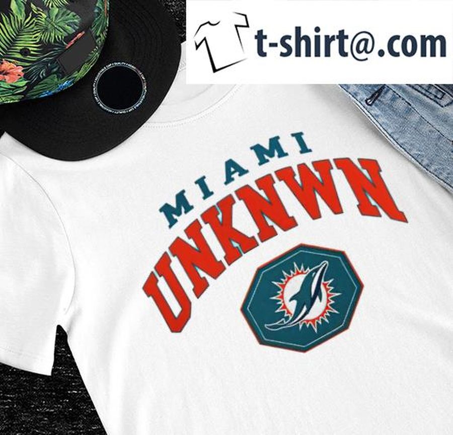 Jaylen Waddle wearing Dolphins Miami Unknwn logo shirt
