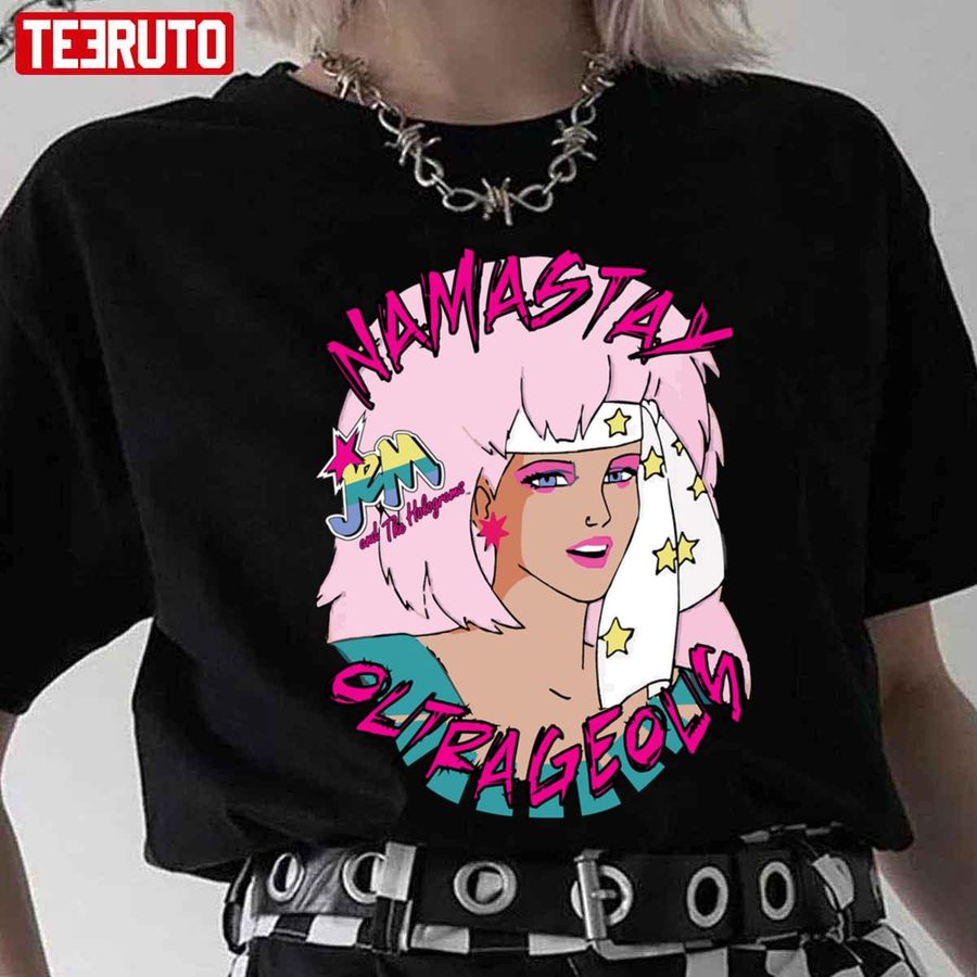 Jem And The Holograms Yoga Outrageous Namastay In Bed 80s Party Mask Unisex T-Shirt