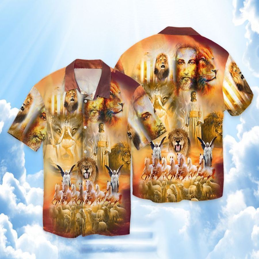 Jesus Gob For men And Women Graphic Print Short Sleeve Hawaiian Casual Shirt Y97