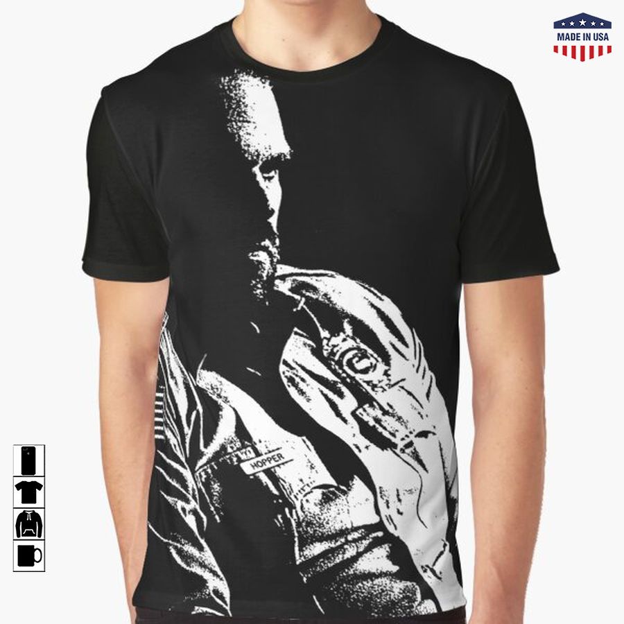Jim Hopper t shirt, Stranger Things, Hawkins Chief Graphic T-Shirt