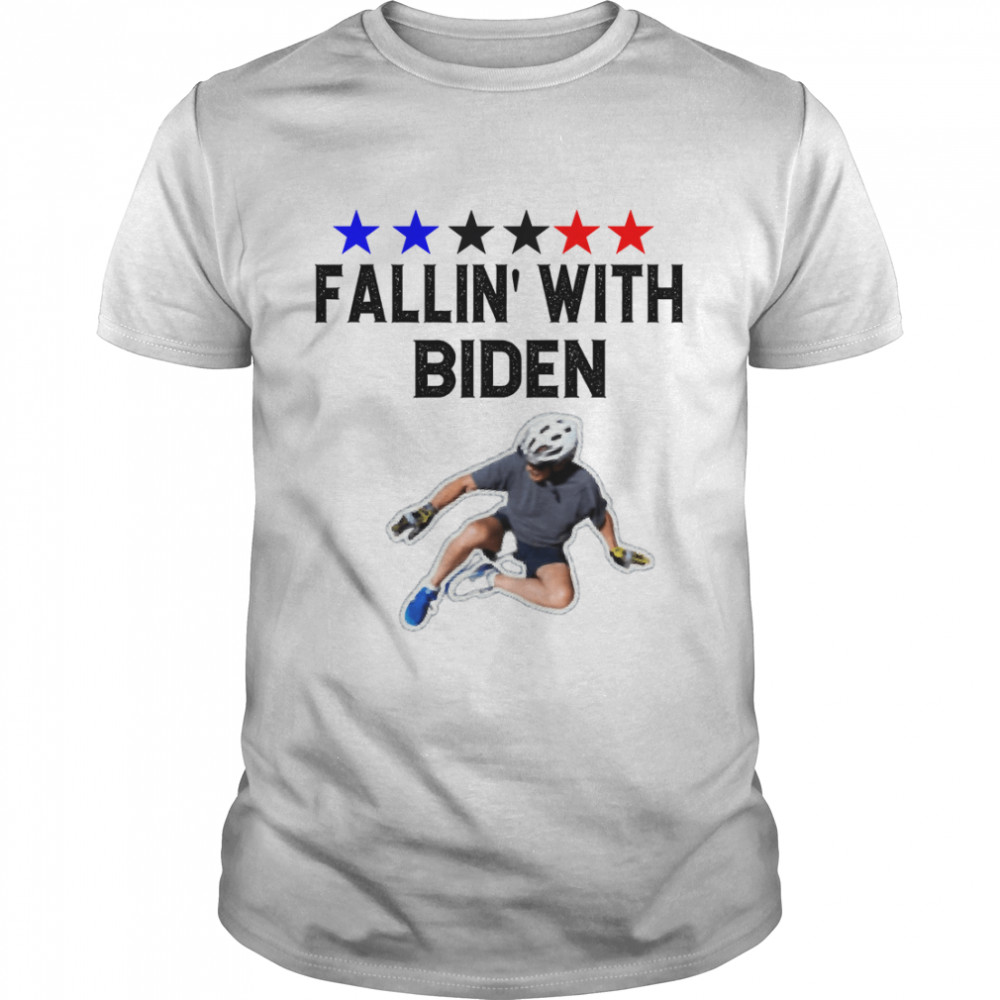 Joe Biden falling off bicycle Biden bike meme funny  Classic T-Shirt