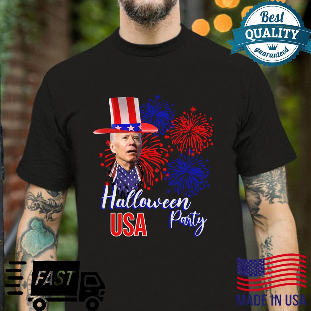 Joe Biden Halloween Party in USA with Flag Shirt