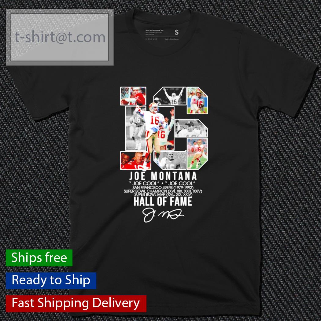 Joe Montana Joe Cool Hall Of Fame signature shirt