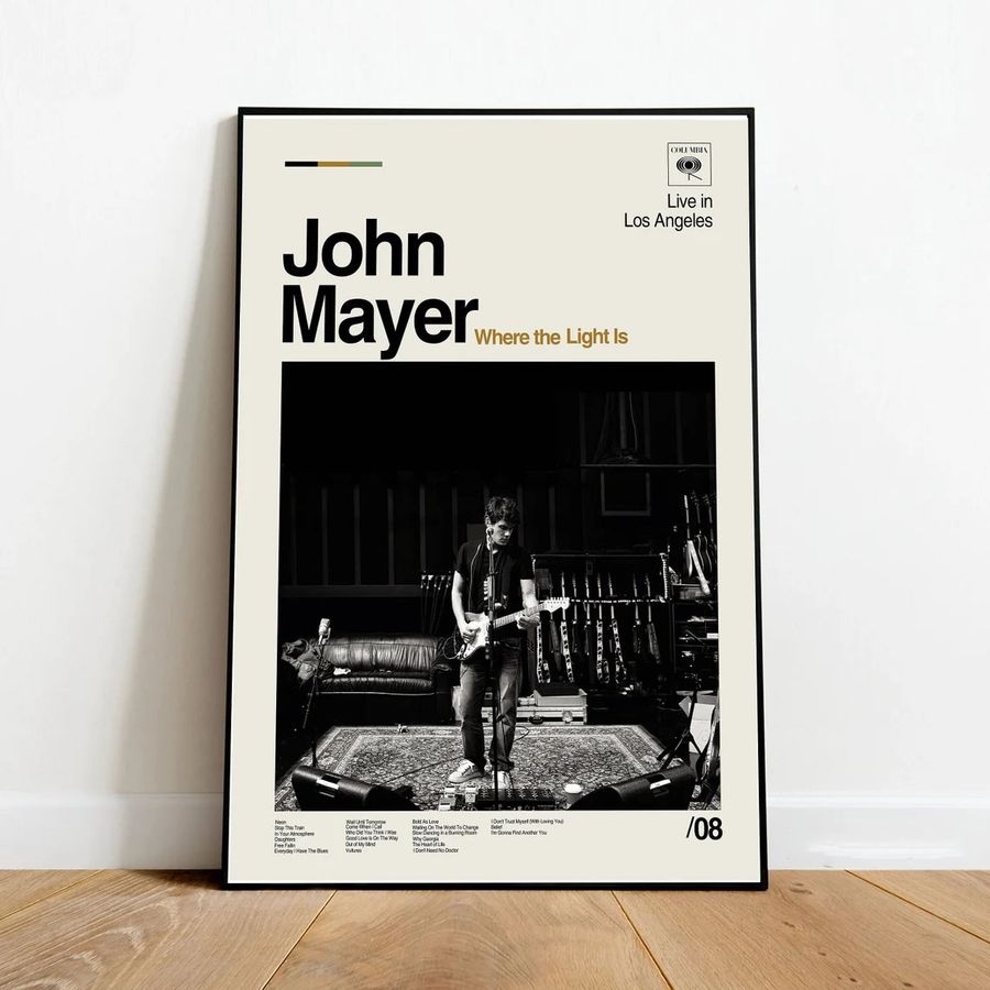 John Mayer Where The Light Is Album Poster
