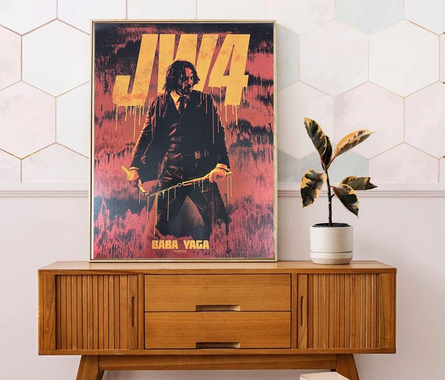 John Wick 4 2022 Poster, John Wick 4 Poster, John Wick 4 New Movie Poster, John Wick Gift, JW4 Poster, Canavas