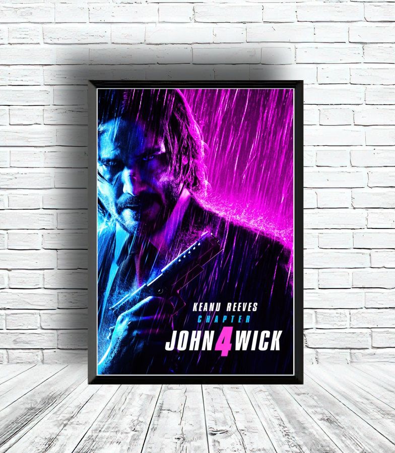 John Wick 4 2023 Movie Poster  Wall Décor  Gift Idea  House Warming Gifts  Film Posters  Wall Poster  Keanu Reeves  Halle Berry-1