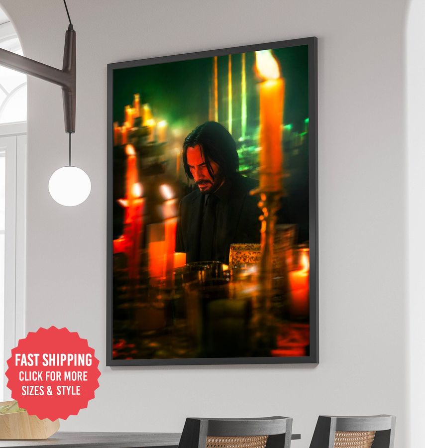 John Wick 4 Canvas Poster, John Wick 4 Poster, John Wick Poster, john wick chapter 4 Poster, Keanu Reeves Poster